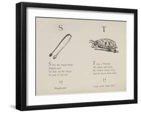 Sugar-tongues and Tortoise From Nonsense Alphabets Drawn and Written by Edward Lear.-Edward Lear-Framed Giclee Print