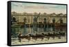 Sugar Warehouse Canoeing, San Juan River, Matanzas, Cuba, C1920S-null-Framed Stretched Canvas