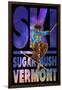 Sugarbush, Vermont - Milky Way Skier-Lantern Press-Framed Art Print