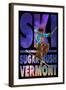 Sugarbush, Vermont - Milky Way Skier-Lantern Press-Framed Art Print