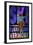 Sugarbush, Vermont - Milky Way Skier-Lantern Press-Framed Art Print