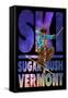 Sugarbush, Vermont - Milky Way Skier-Lantern Press-Framed Stretched Canvas