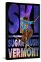 Sugarbush, Vermont - Milky Way Skier-Lantern Press-Stretched Canvas