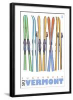 Sugarbush, Vermont, Skis in the Snow-Lantern Press-Framed Art Print