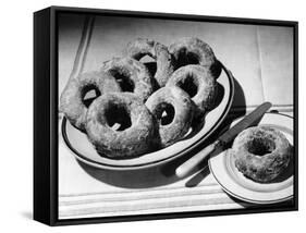Sugared Ring Doughnuts-Elsie Collins-Framed Stretched Canvas
