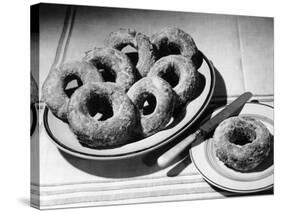 Sugared Ring Doughnuts-Elsie Collins-Stretched Canvas