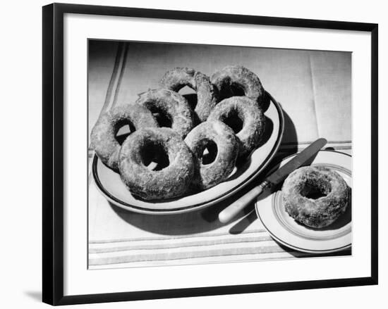 Sugared Ring Doughnuts-Elsie Collins-Framed Art Print