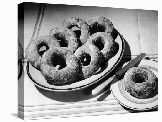 Sugared Ring Doughnuts-Elsie Collins-Stretched Canvas