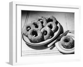 Sugared Ring Doughnuts-Elsie Collins-Framed Art Print