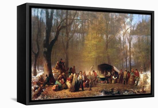 Sugaring Off at the Camp, 1864-66-Eastman Johnson-Framed Stretched Canvas