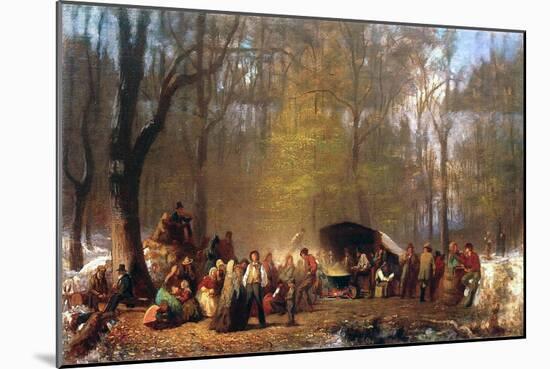 Sugaring Off at the Camp, 1864-66-Eastman Johnson-Mounted Giclee Print