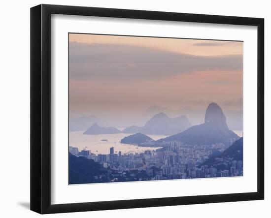 Sugarloaf Mountain at sunrise, Rio de Janeiro, Brazil, South America-Karol Kozlowski-Framed Photographic Print