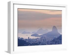 Sugarloaf Mountain at sunrise, Rio de Janeiro, Brazil, South America-Karol Kozlowski-Framed Photographic Print