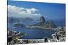 Sugarloaf Mountain, Guanabara Bay, and Botafogo Beach, Rio de Janeiro, Brazil-David Wall-Stretched Canvas