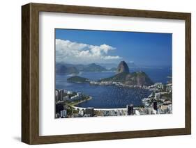 Sugarloaf Mountain, Guanabara Bay, and Botafogo Beach, Rio de Janeiro, Brazil-David Wall-Framed Photographic Print