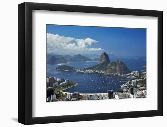 Sugarloaf Mountain, Guanabara Bay, and Botafogo Beach, Rio de Janeiro, Brazil-David Wall-Framed Photographic Print