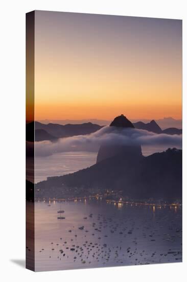 Sugarloaf Mountain (Pao De Acucar) at Dawn, Rio De Janeiro, Brazil, South America-Ian Trower-Stretched Canvas