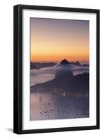 Sugarloaf Mountain (Pao De Acucar) at Dawn, Rio De Janeiro, Brazil, South America-Ian Trower-Framed Photographic Print