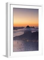 Sugarloaf Mountain (Pao De Acucar) at Dawn, Rio De Janeiro, Brazil, South America-Ian Trower-Framed Photographic Print