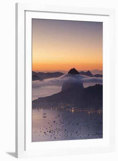 Sugarloaf Mountain (Pao De Acucar) at Dawn, Rio De Janeiro, Brazil, South America-Ian Trower-Framed Photographic Print