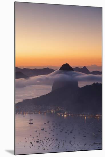 Sugarloaf Mountain (Pao De Acucar) at Dawn, Rio De Janeiro, Brazil, South America-Ian Trower-Mounted Photographic Print