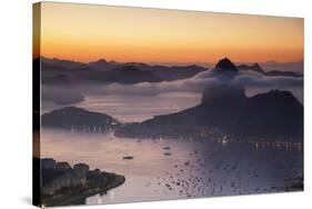 Sugarloaf Mountain (Pao De Acucar) at Dawn, Rio De Janeiro, Brazil, South America-Ian Trower-Stretched Canvas