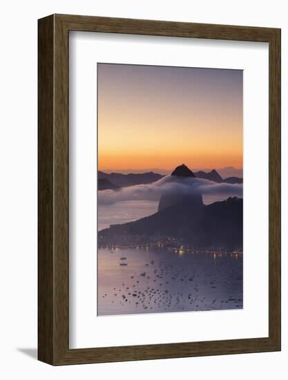 Sugarloaf Mountain (Pao De Acucar) at Dawn, Rio De Janeiro, Brazil, South America-Ian Trower-Framed Photographic Print