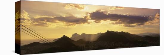 Sugarloaf of Buildings in a City at Dusk, Rio de Janeiro, Brazil-null-Stretched Canvas