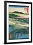 Sugatami Bridge, Omokage Bridge and Jariba at Takata, from the Series 'One Hundred Famous Views…-Ando Hiroshige-Framed Giclee Print