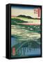 Sugatami Bridge, Omokage Bridge and Jariba at Takata, from the Series 'One Hundred Famous Views…-Ando Hiroshige-Framed Stretched Canvas