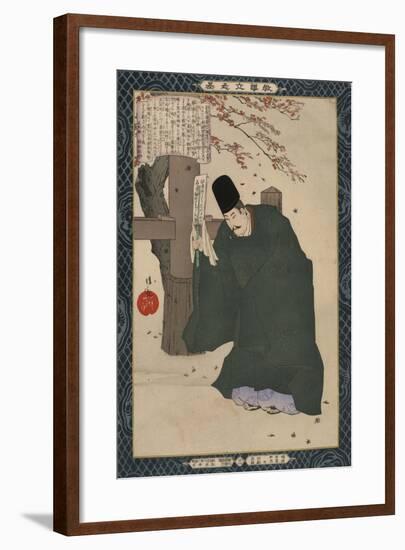 Sugawara Michizane, from the Series 'Instructive Models of Lofty Ambitions'-Kobayashi Kiyochika-Framed Giclee Print