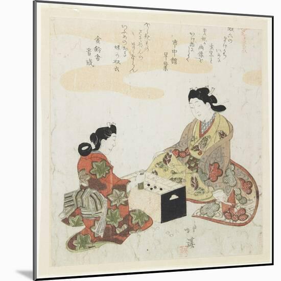Sugoroku (Japanese Backgammon), 1820-1822-Toyota Hokkei-Mounted Giclee Print