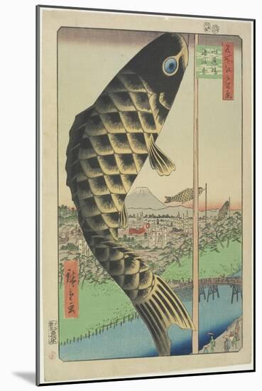 Suido  Bridge, Surugadai, May 1857-Utagawa Hiroshige-Mounted Giclee Print