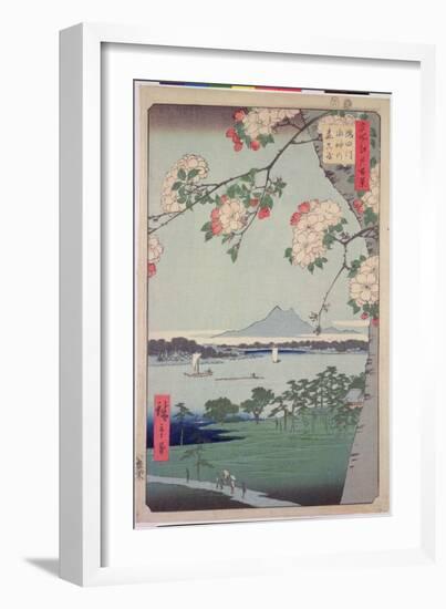 Suigin Grove and Masaki, on the Sumida River, from 'One Hundred Famous Views of Edo (Tokyo)', 1856-Ando Hiroshige-Framed Giclee Print