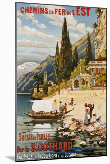 Suisse et Italie Par le St. Gothard, 1907-Krallt-Mounted Giclee Print
