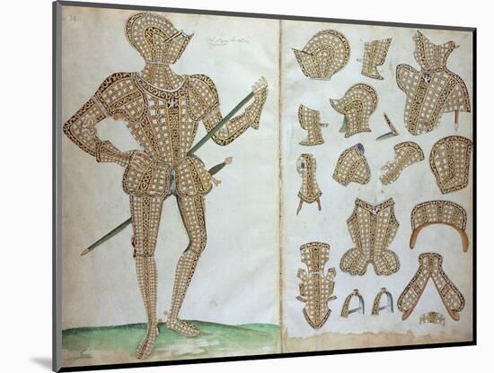 Suit of Armour for Sir Henry Lee, from "An Elizabethan Armourer's Album"-Jacobe Halder-Mounted Giclee Print