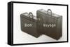 Suitcases, Bon Voyage-null-Framed Stretched Canvas