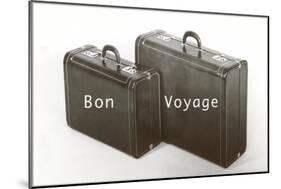 Suitcases, Bon Voyage-null-Mounted Art Print