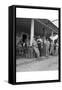 Suiting Up for Baseball at the Gasoline Station-Dorothea Lange-Framed Stretched Canvas