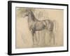 Suivantes de Sémiramis et cheval, étude pour Sémiramis-Edgar Degas-Framed Giclee Print