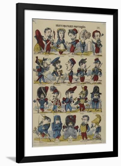 Sujets militaires grotesques-null-Framed Premium Giclee Print