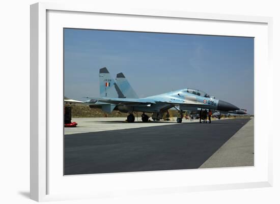 Sukhoi Su-30 Aircraft from the Indian Air Force at Istres Air Base-Stocktrek Images-Framed Photographic Print