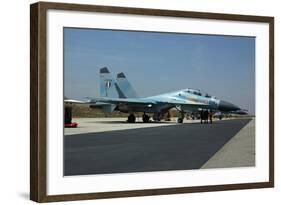 Sukhoi Su-30 Aircraft from the Indian Air Force at Istres Air Base-Stocktrek Images-Framed Photographic Print