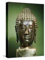 Sukhothai Bronze Head of Buddha-null-Stretched Canvas