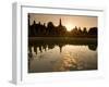 Sukhothai Ruins and Sunset Reflected in Lotus Pond, Thailand-Gavriel Jecan-Framed Premium Photographic Print