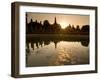 Sukhothai Ruins and Sunset Reflected in Lotus Pond, Thailand-Gavriel Jecan-Framed Photographic Print