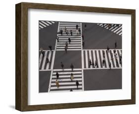 Sukiyabashi Pedestrian Crossing, Ginza, Tokyo, Japan-Gavin Hellier-Framed Photographic Print