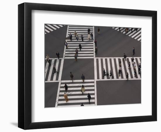 Sukiyabashi Pedestrian Crossing, Ginza, Tokyo, Japan-Gavin Hellier-Framed Photographic Print