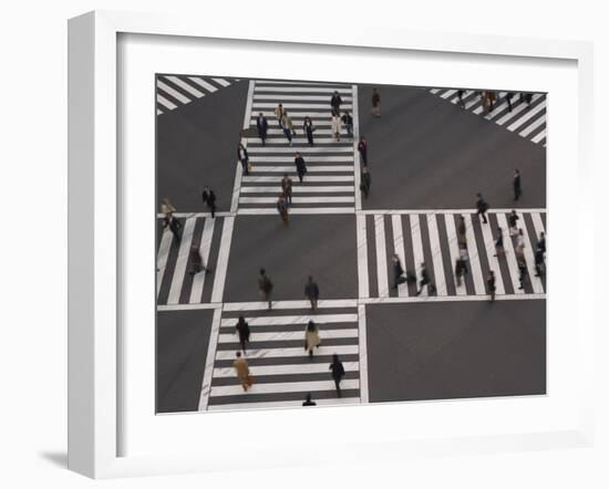 Sukiyabashi Pedestrian Crossing, Ginza, Tokyo, Japan-Gavin Hellier-Framed Photographic Print