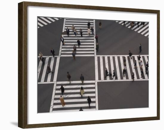 Sukiyabashi Pedestrian Crossing, Ginza, Tokyo, Japan-Gavin Hellier-Framed Photographic Print